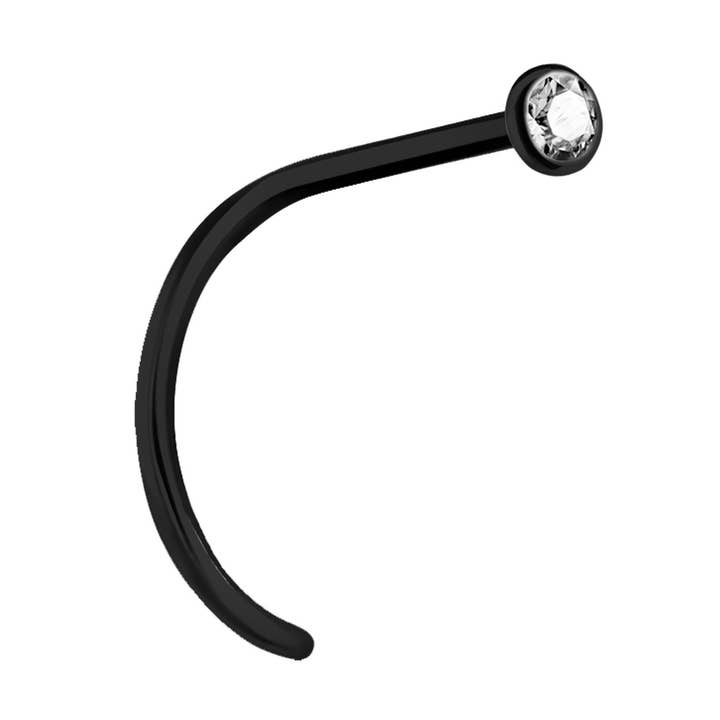 Pregos de nariz de aço cirúrgico com cristal por atacado de Bodywings