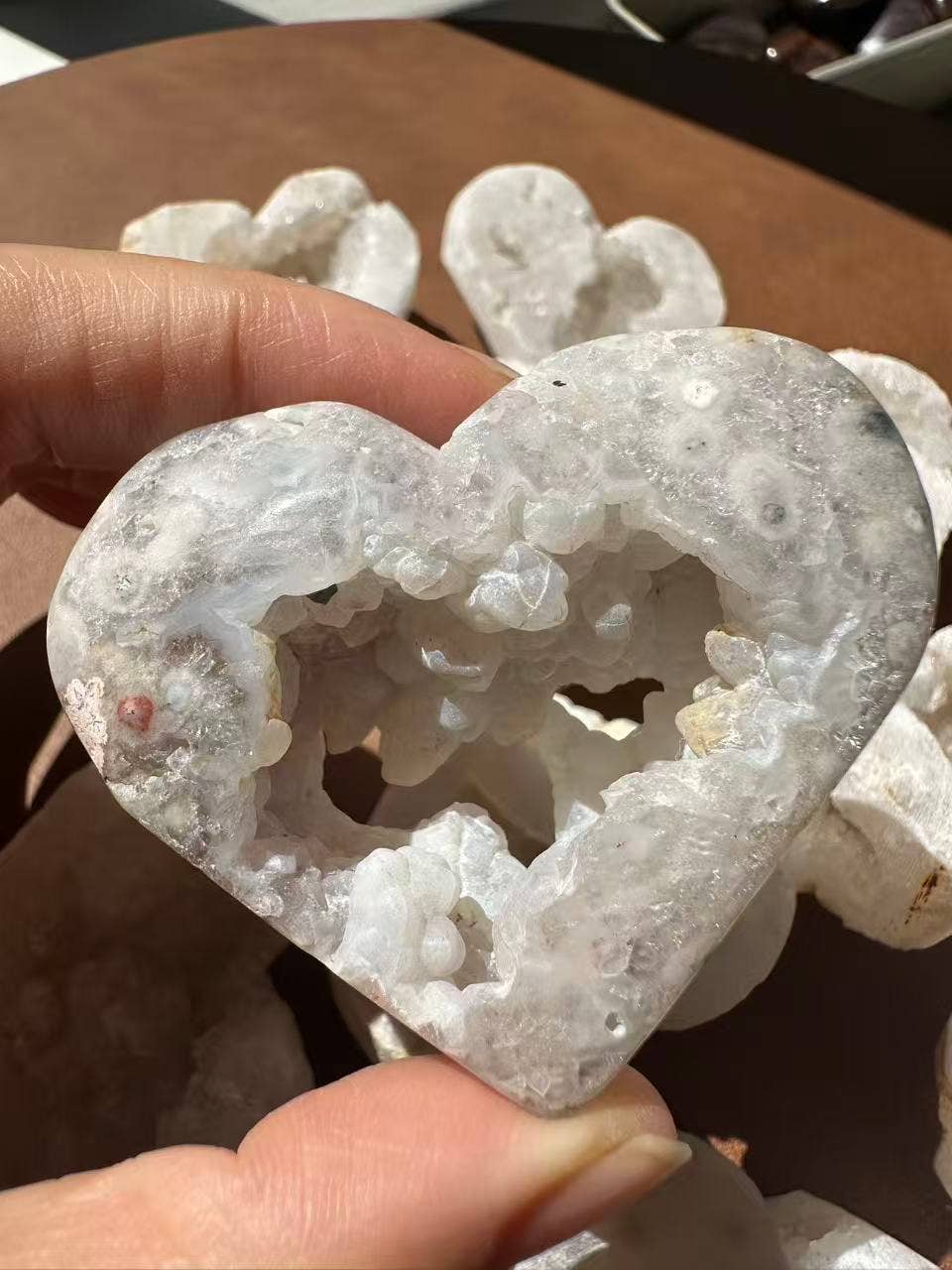 Moon Rituals - Wholesale Spiritual Stone/Crystal - Sparkling Natural Druzy Agate Heart Crystal | Grounding, Calming & Protective. christmas crystal gift.6