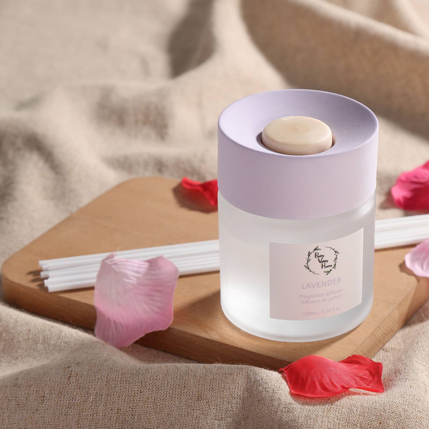 Pretty Valley Home - Wholesale Reed Diffuser - Reed Diffuser Set 100Ml / 3.38fl OZ Gift Box - Lavender1