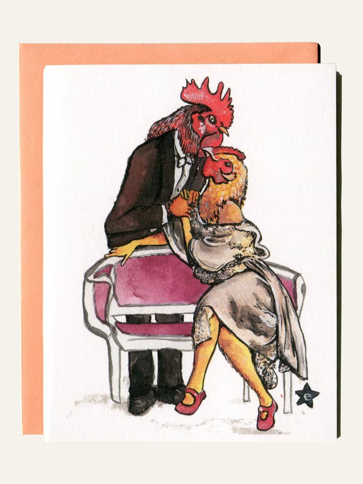 My Clucky Charm - Chicken Notecard for wholesale by Darling Illustrations