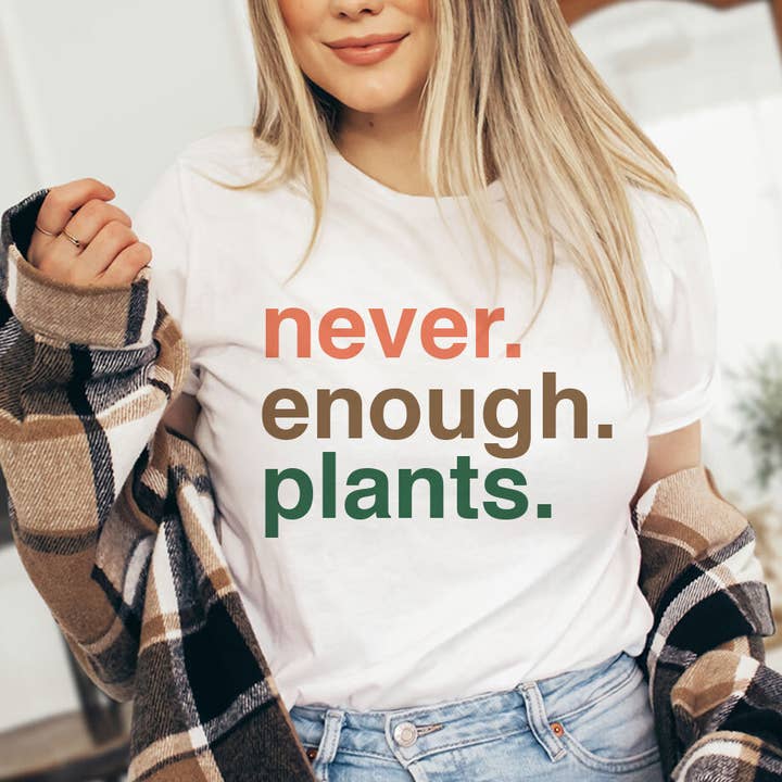 House Of Rodan - Wholesale T-shirt met print - Dames - Nooit genoeg planten - T-shirt voor bloementuinieren3