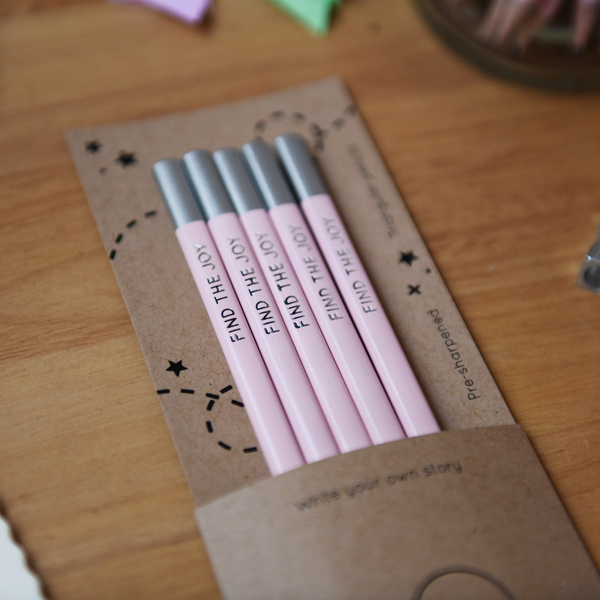 Clara and Macy - Wholesale Pencil - Single 'Find The Joy' Positive Pencil3