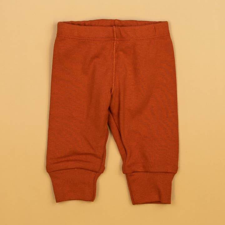 Burnt Orange Classic Baby Pants for wholesale by Cuddle Sleep Dream