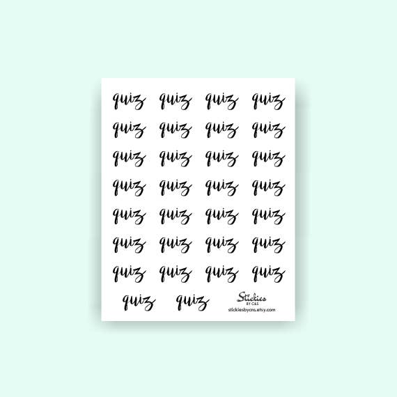 Quiz Stickers for wholesale by Stickies by C&S