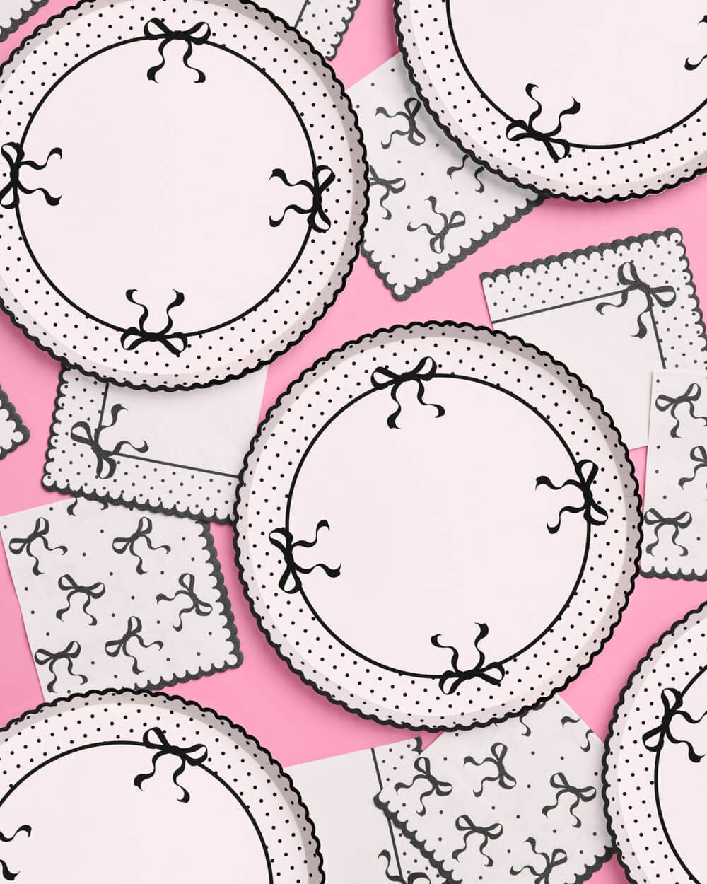 xo, Fetti - Wholesale Disposable Plate - Black Bow Paper Plates | 25ct, Bridal Shower, Bach Party3