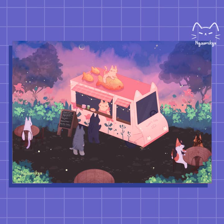 Food Truck Print for wholesale by Nyaomikyu