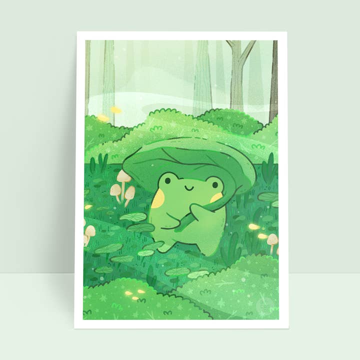 Frog of the Forest 6x8 Art Print for wholesale by Arcasian
