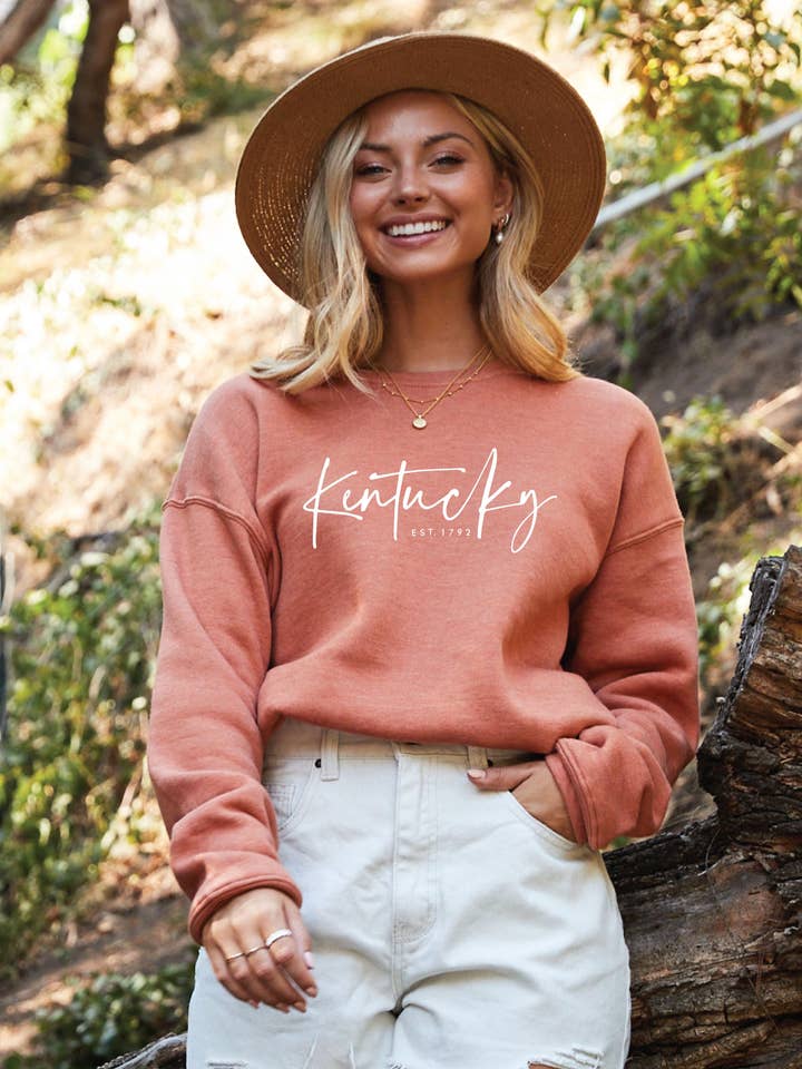 KENTUCKY EST.1792 Graphic Sweatshirt for wholesale by OAT COLLECTIVE