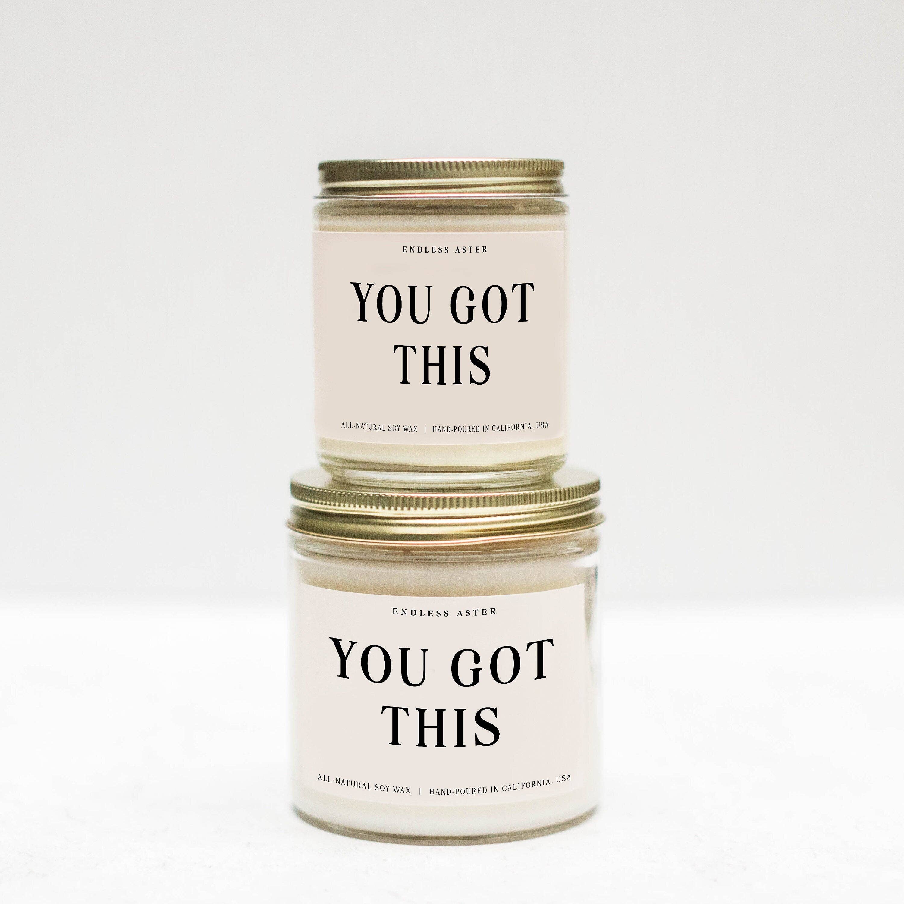 Endless Aster - Wholesale Jar/Filled Candle - You Got This - 8, 16 oz Vegan Soy Wax Jar Candle, Support2