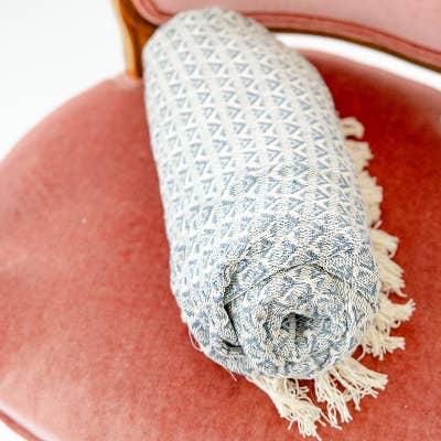 Rahab's Rope - Wholesale Throw Blanket - Sky Cotton Yarn Throw2