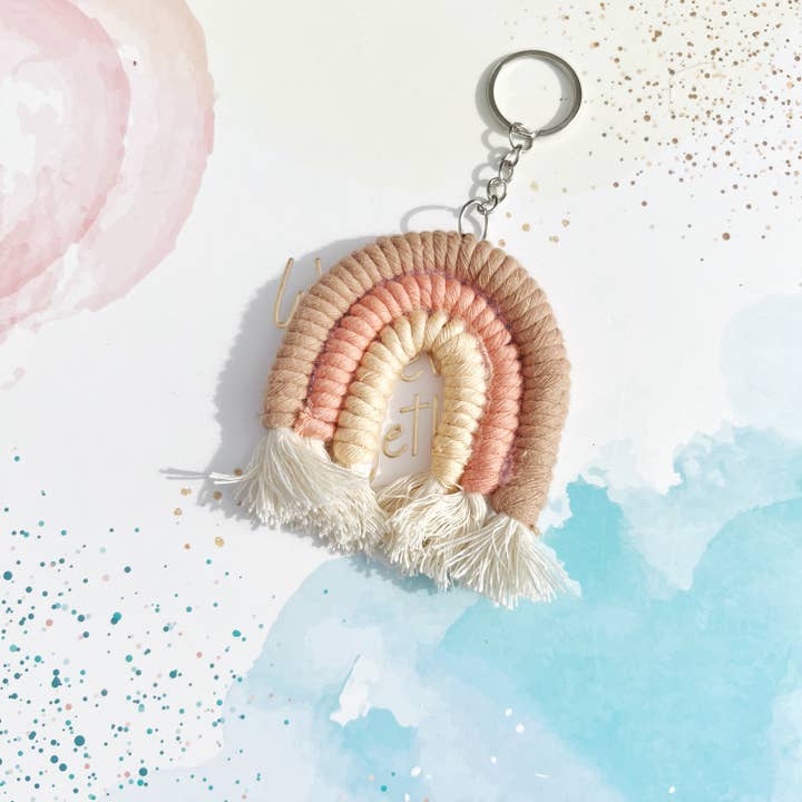 Gypsy Soul - Wholesale Keychain – Women's - Macaron Rainbow Macrame Boho Keychain - Assortment 24 Pcs27