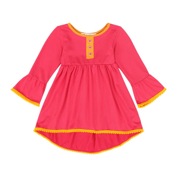 Tuniekjurk met pompon voor baby's voor wholesale door Mixed Up Clothing