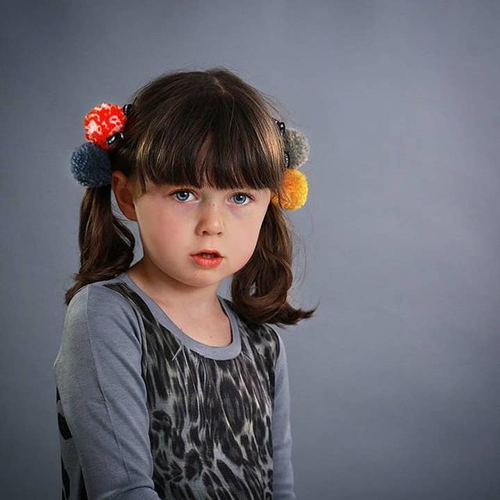 Amour Bows - Wholesale Hair Clip - Women's - Pebbles Clip - Grey & Teal1