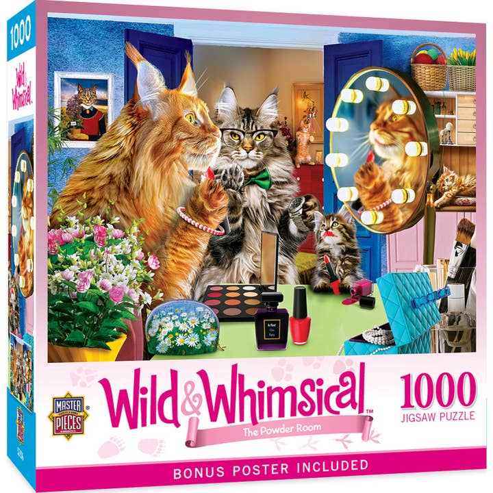 Wild & Whimsical - The Powder Room 1000 Piece Jigsaw Puzzle for wholesale by Masterpieces Puzzles