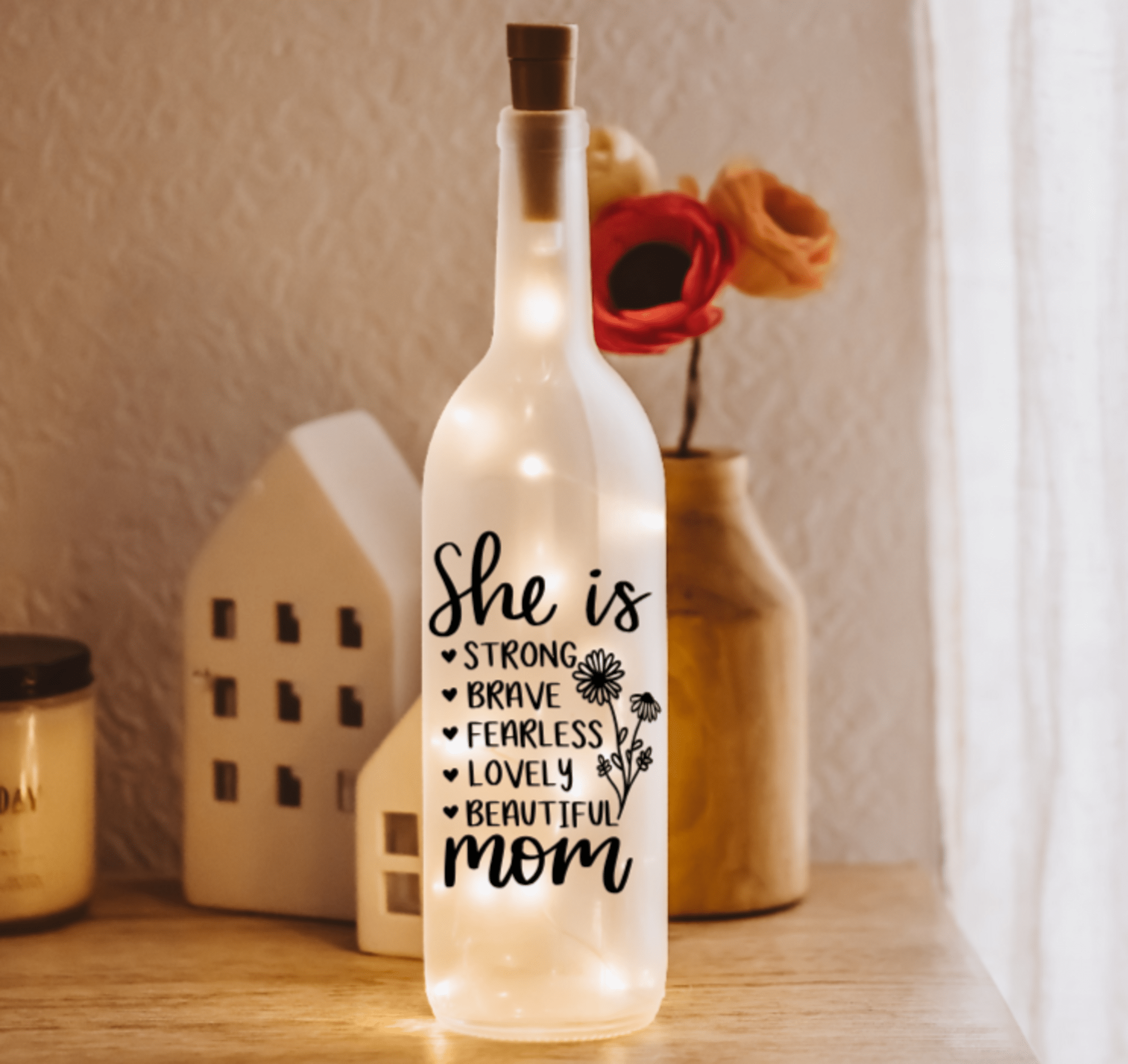 Firefly Home Designs - Wholesale Accent/desk lamp - Mothers Day Gifts, Wine Bottle Light, Mom Gifts, Table Lamp2