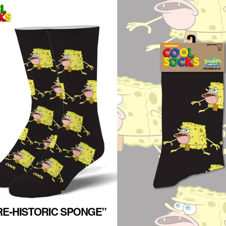 Pre-Historic Bob Socks for wholesale by Cool Socks