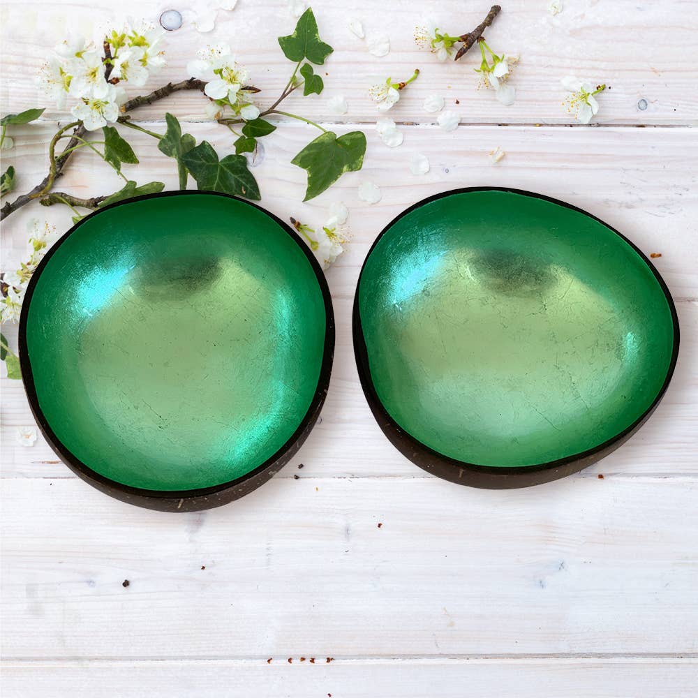 VIE - Wholesale Decorative Plate/Dish/Bowl - Hand-Painted Coconut Bowls, Lacquered, Set of 223