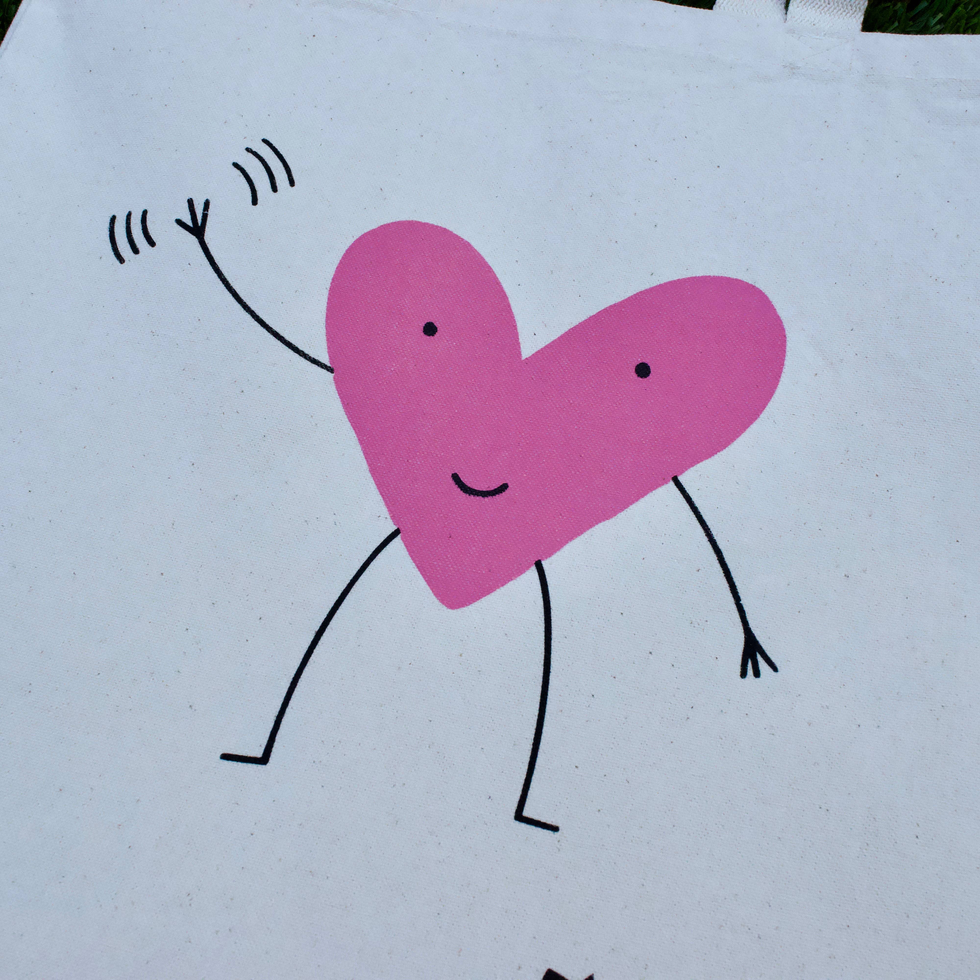 Queen Fayzel - Wholesale Tote Bag - Unisex - Heart Buddy Organic Canvas Tote Bag2