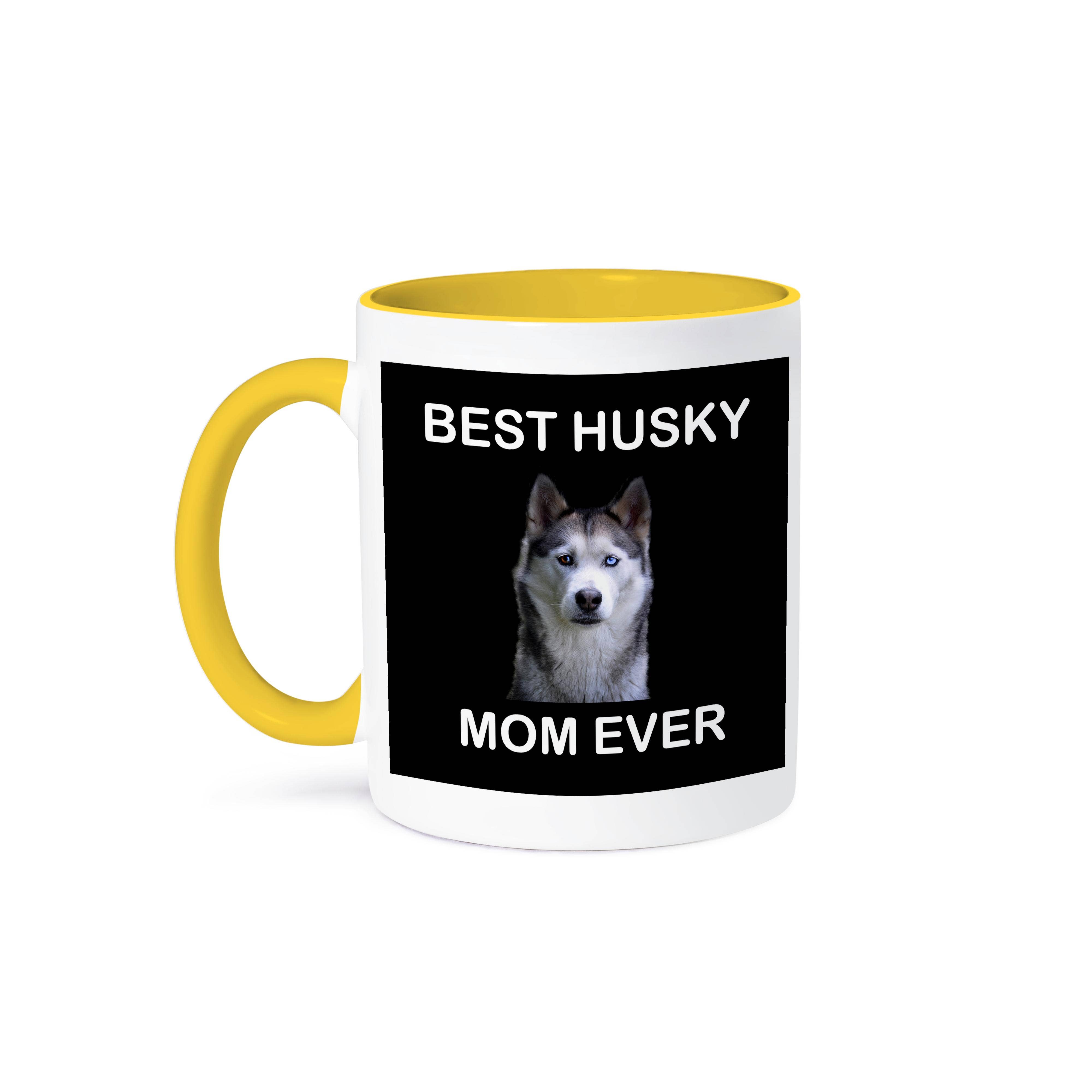 3dRose – wholesale Coffee mug – 3dRose, Funny Husky Dog Portrait With Best Husky Mom Ever , Mug0
