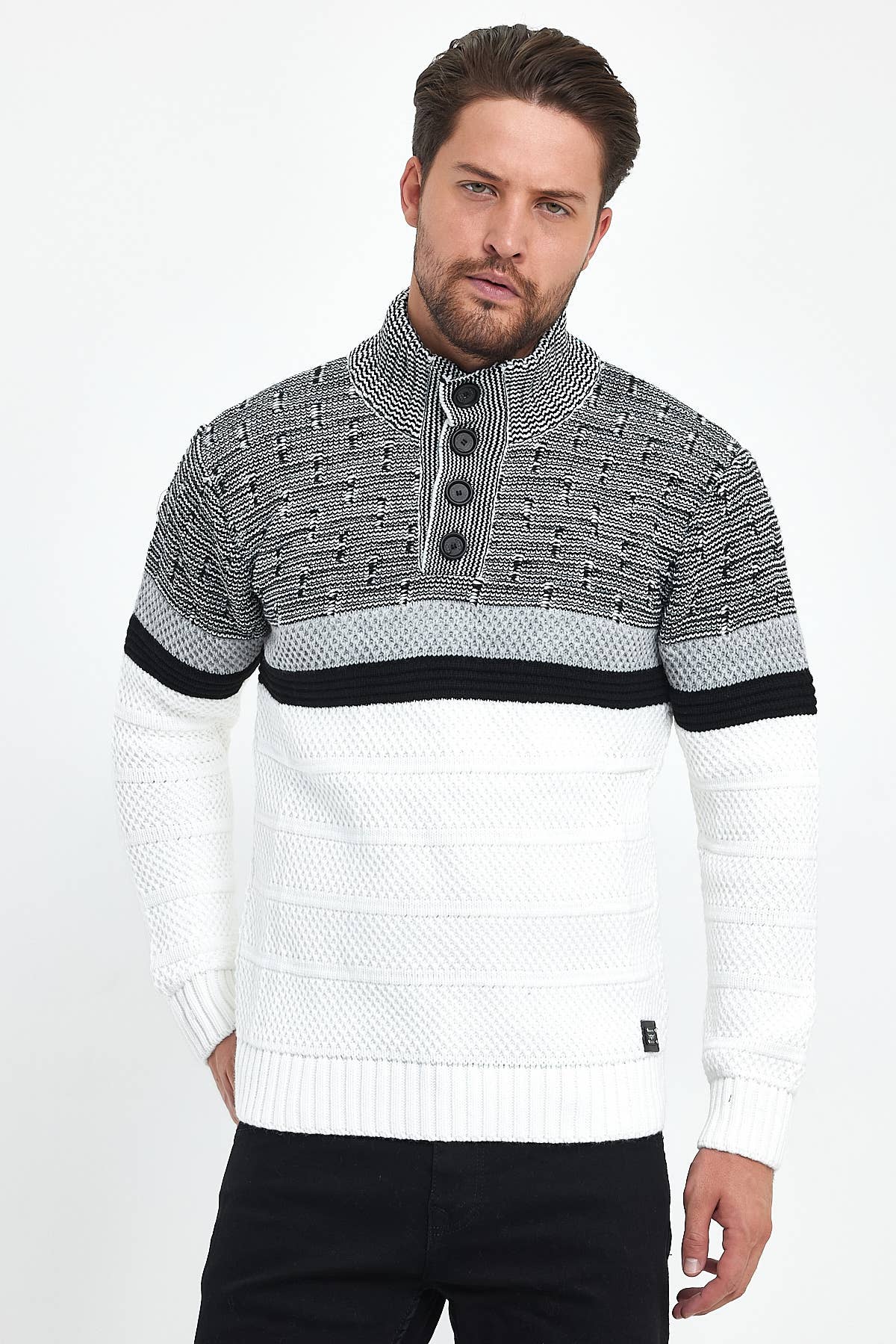 JU GROUP – wholesale Knitted jumper – Men′s – 51253 - CLUB JU MEN'S SWEATER2