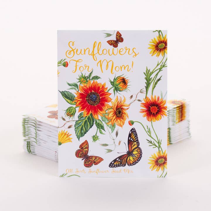 Bentley Seed Co. - Wholesale Mother's Day Card - Sunflowers For Mom - All Sorts Sunflower Seed Packets