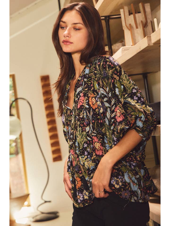 Oddi - Wholesale Blouse - Women's - Bohemian Floral Peasant Blouse7