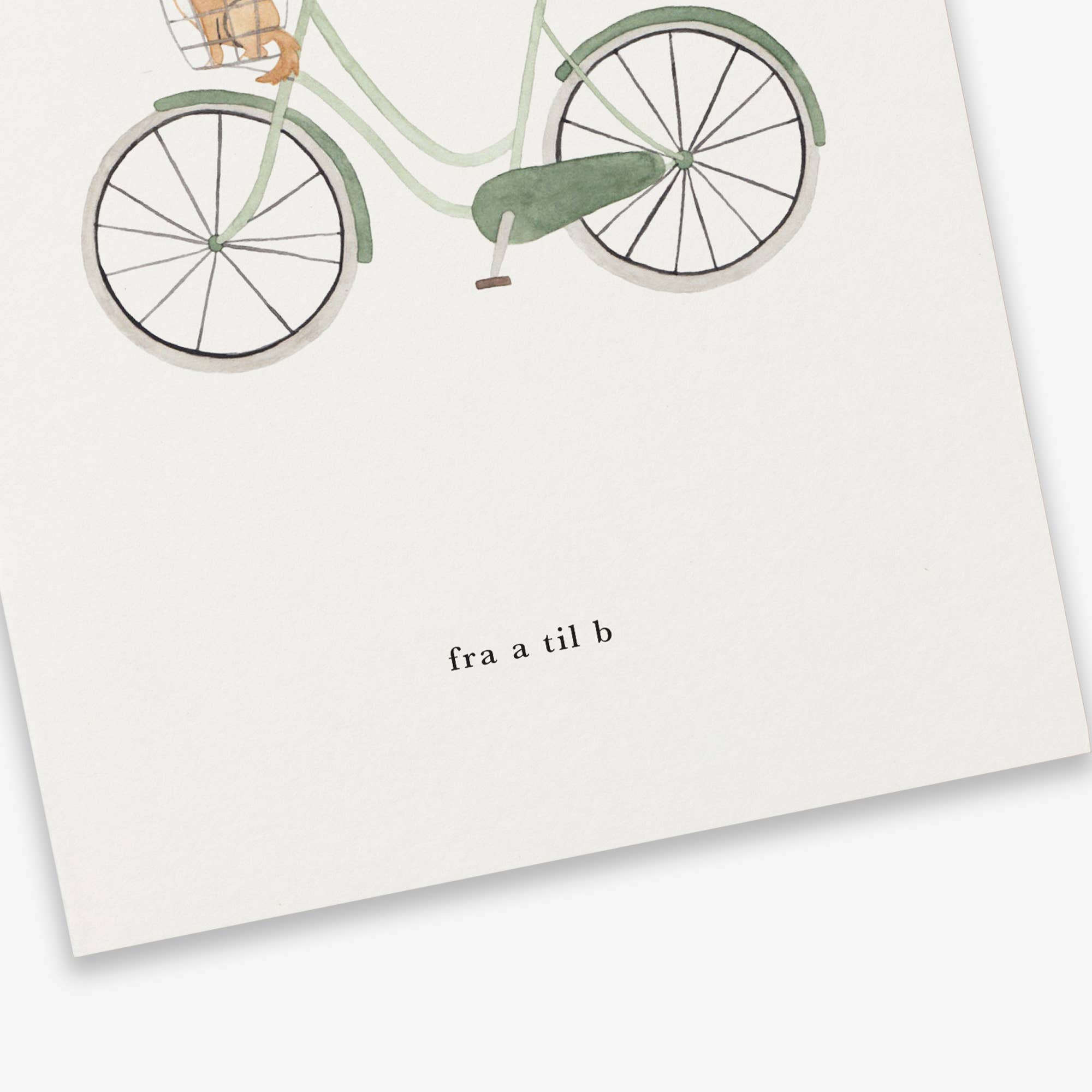 Kartotek Copenhagen - Wholesale Everyday Greeting Card - Greeting Card // Cykel (fra a til b)1