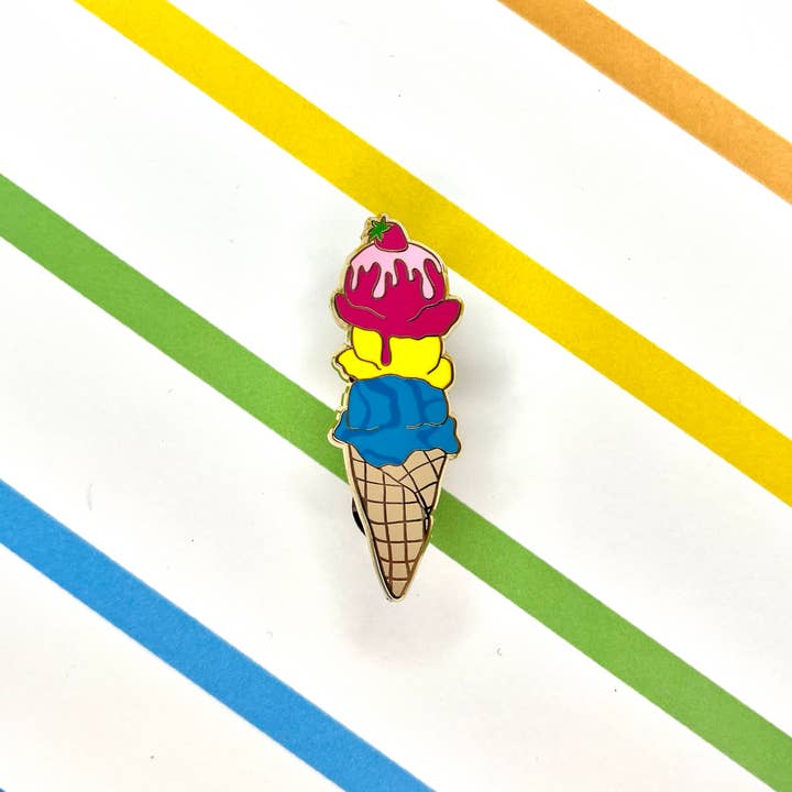 Geek Studio - Wholesale Lapel Pin/Button - Pride Ice Cream Cone Enamel Pins7