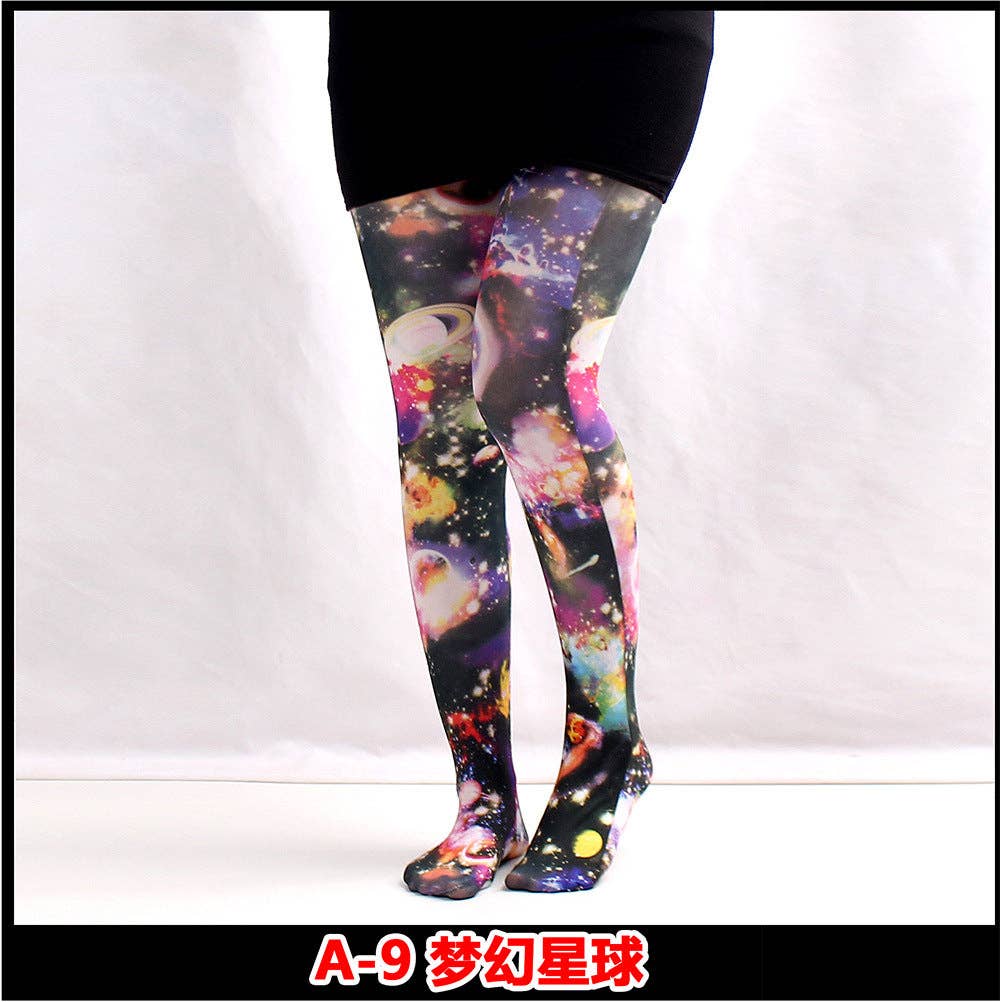 SALINA TRADING INC - Wholesale Tights - Women's - Printed Tights Abstract Butterfly Floral Nylon Casual Leggings24