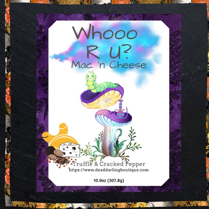 Whooo R U? Mac N Cheese Mix for wholesale by Dead Darling Boutique