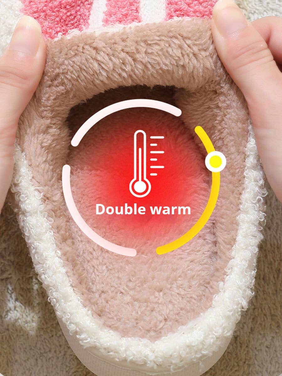 DOUBLJU - Wholesale Slippers - Unisex - Smiley Face Unisex Cotton Slippers for Fall,Winter
26