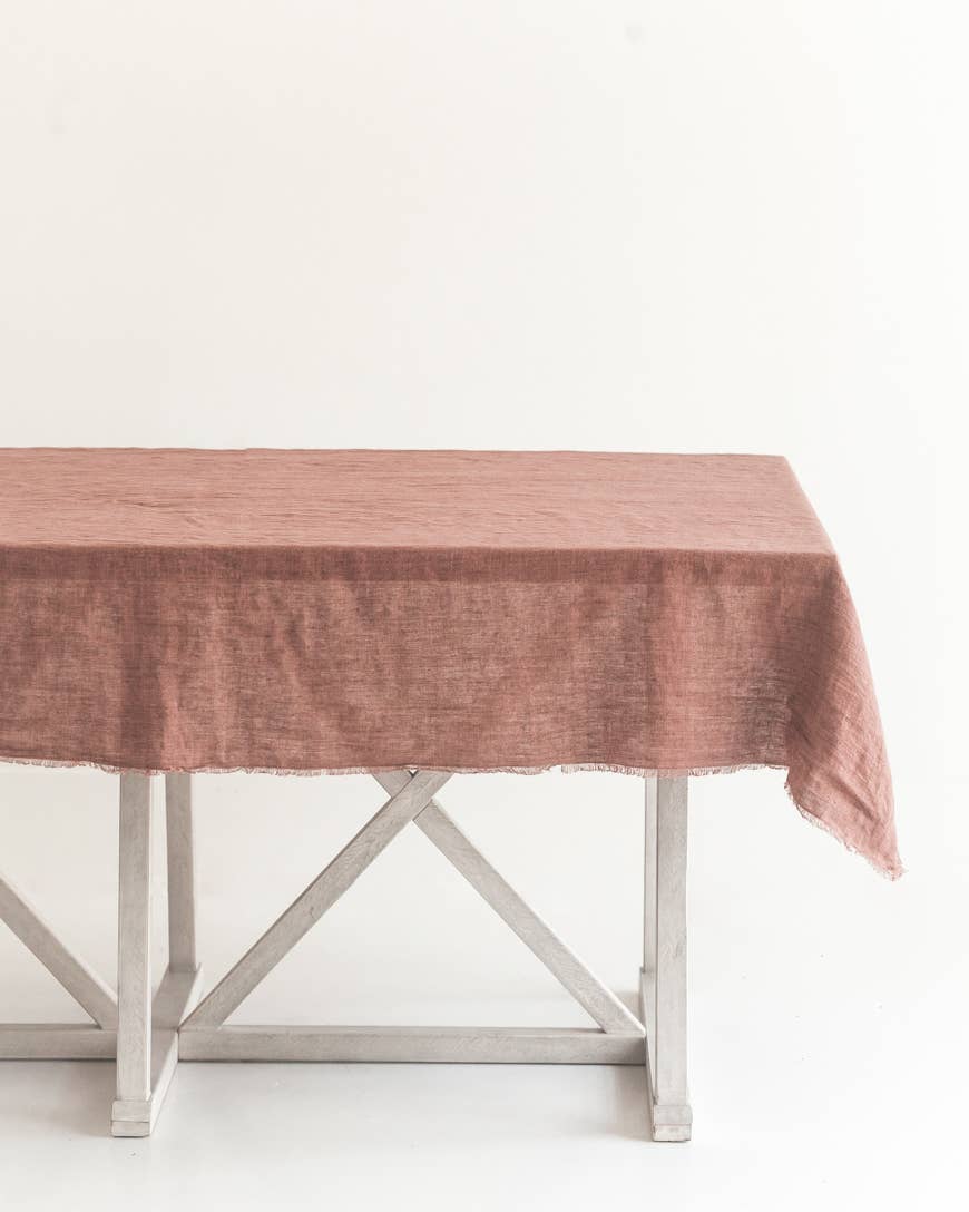 Creative Women - Wholesale Tablecloth - Stone Washed Linen Tablecloth // 84" x 60"9
