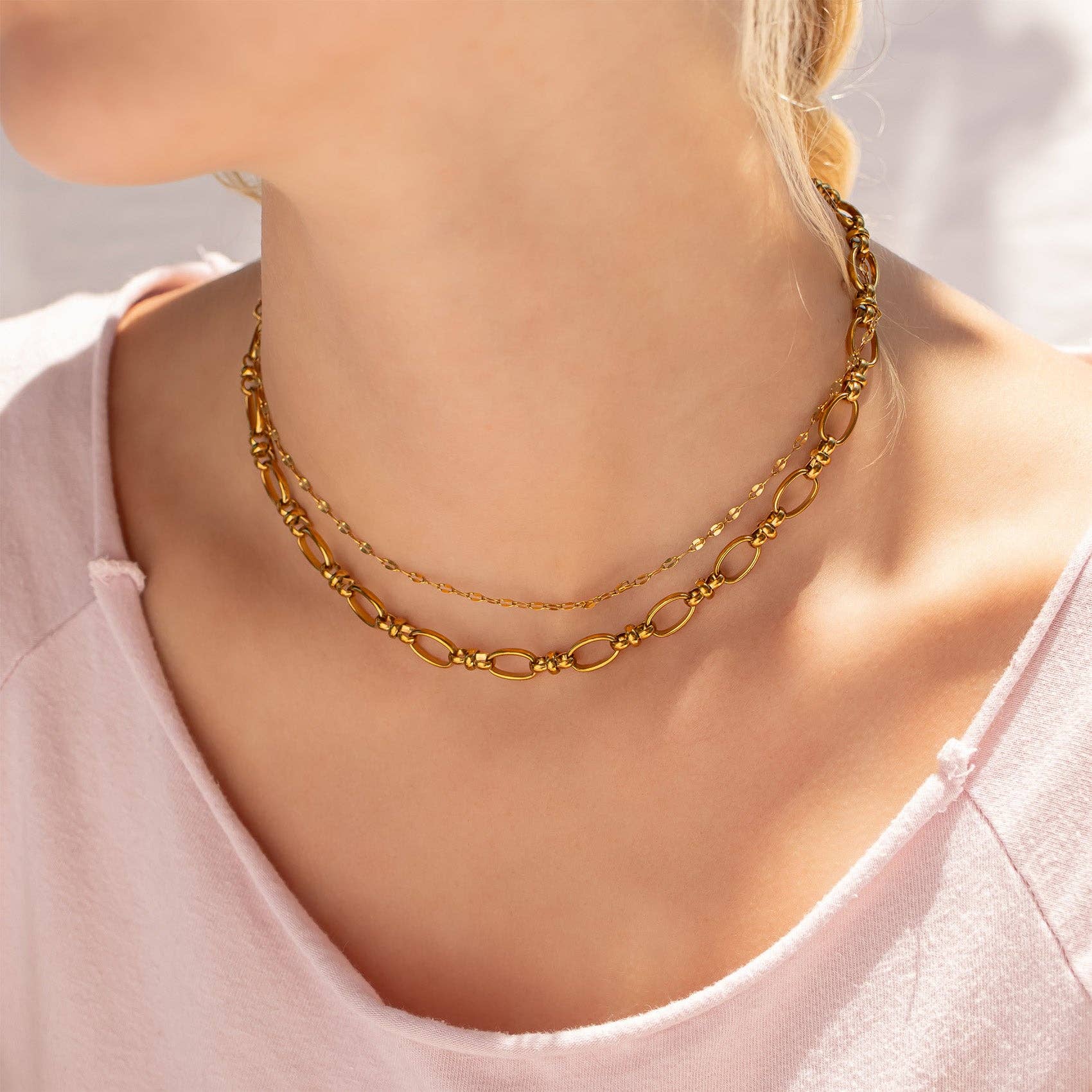 WJW - Wholesale Link & Chain Necklace - 18K Gold PVD Statement Chain Necklace5