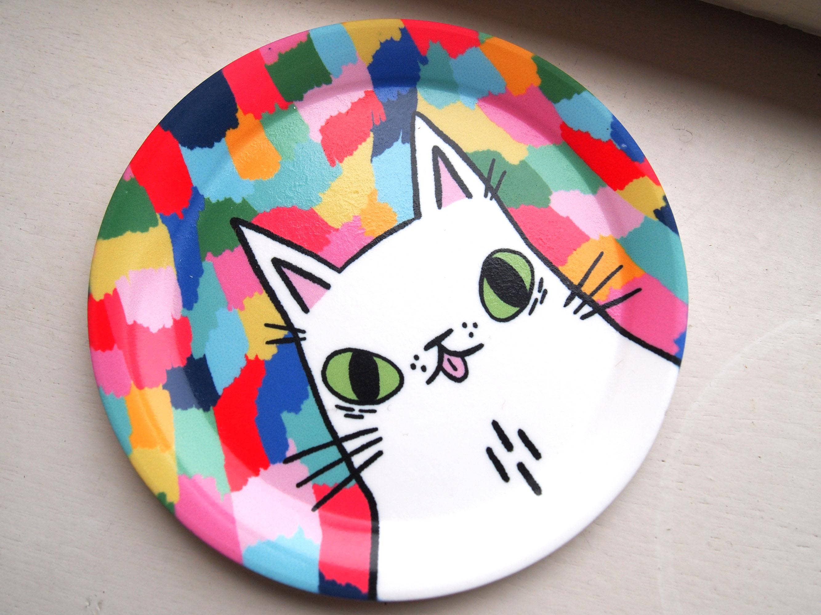 I LIKE CATS - Vendita all'ingrosso Portagioie - Piatto/sottobicchiere portagioie per gatti colorato1