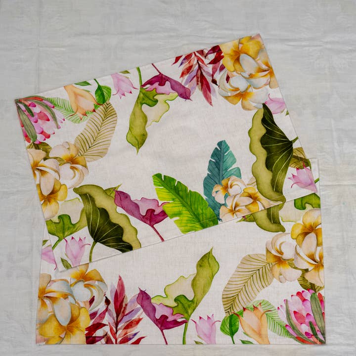Set placemats ontbijt Placemate Tropisch Woud voor wholesale door Olivia Home