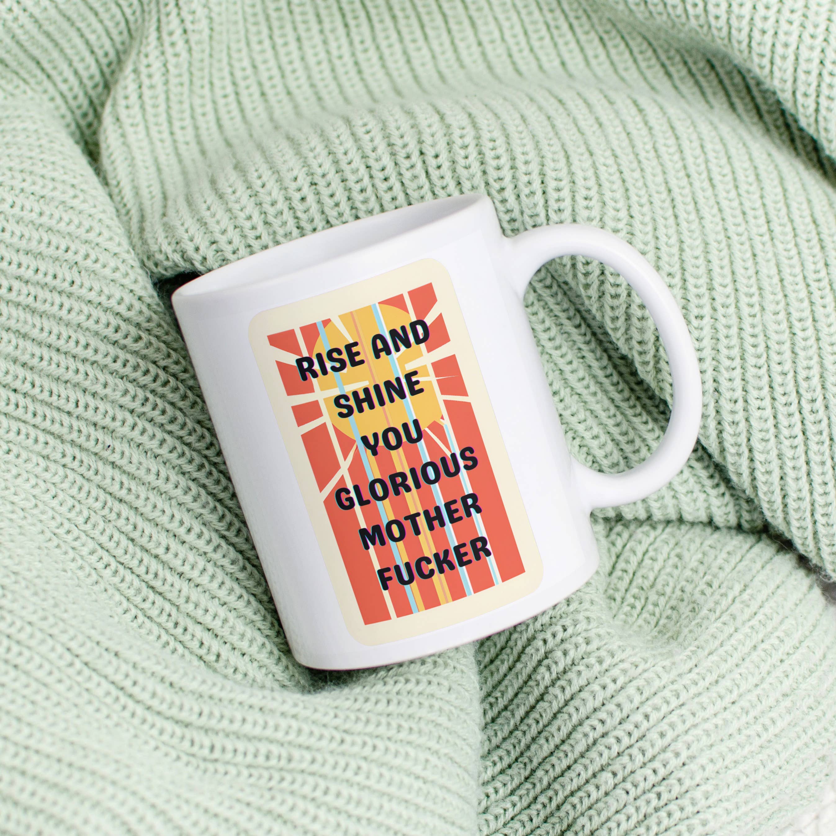 Jackson + Wyatt - Wholesale Coffee Mug - Funny Coffee Mug - Rise and Shine Mother Fucker Retro 0