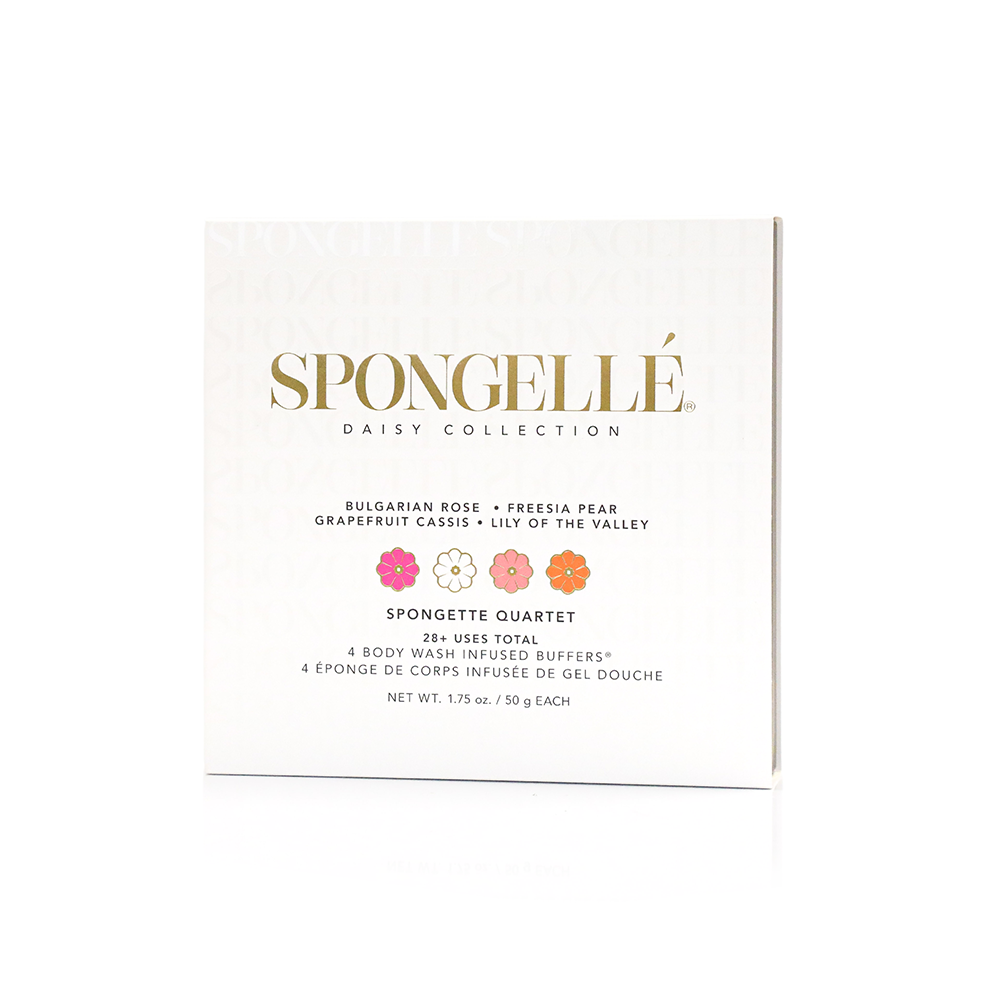 Spongellé | Valentines Day Gifts | Easter Gifts - Wholesale Bath Pouf/Sponge - Spongette Quartet Gift Set 1 | Gift Sets | Gifts2