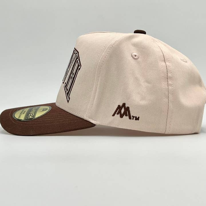 Malta Apparel LLC - Wholesale Baseball Cap - Unisex - ‘YHWH’ Structured SnapBack - Cream/Brown5