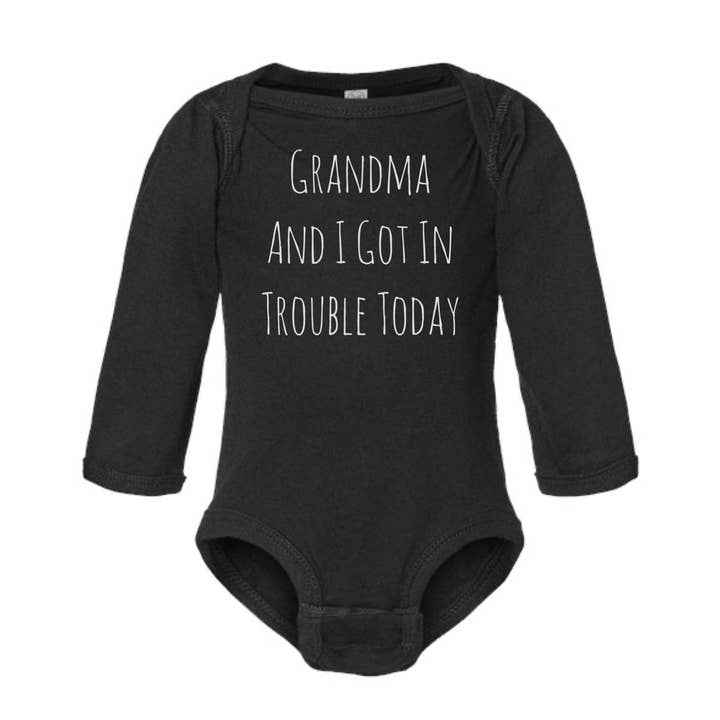 dkhandmade - Wholesale Bodysuit (Non-Footed) - Baby - GRANDMA AND I GOT IN TROUBLE TODAY BABY ONESIE4