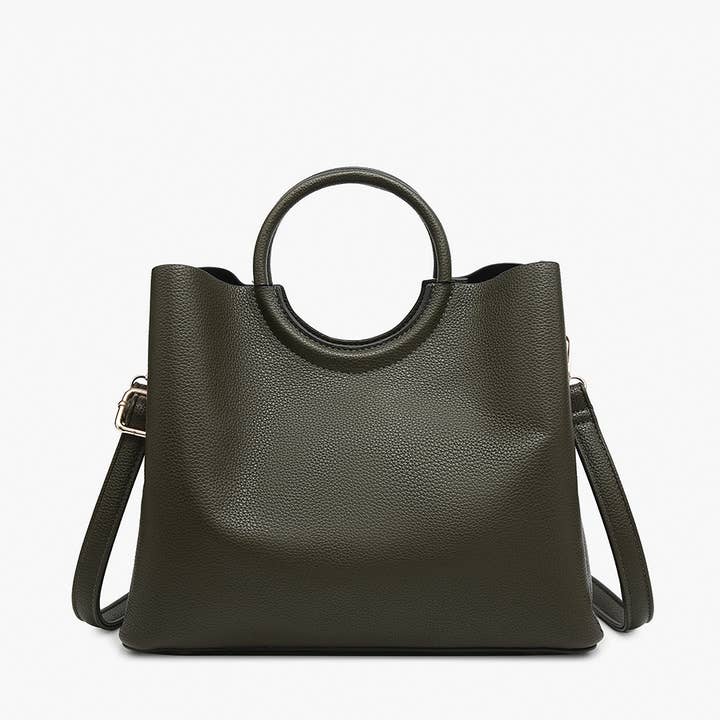 Jen & Co. - Wholesale Top Handle Bag - Women's - M2616 Helen Shaped Satchel w/ Round Handle & Long Strap
