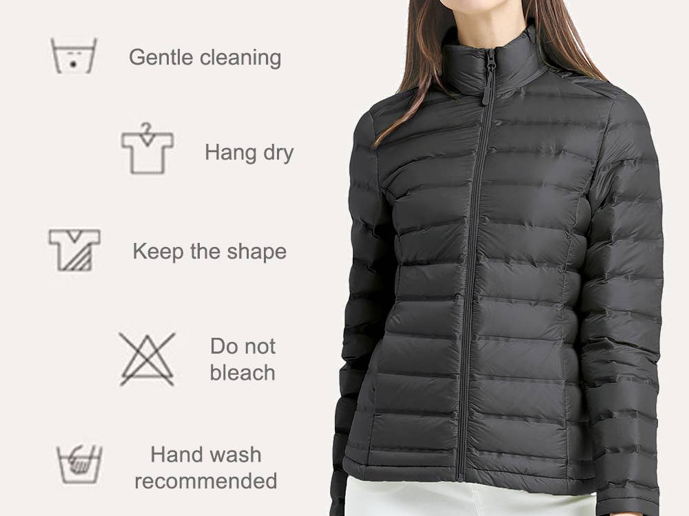 Qing Dao Lai Si Ma Te Fang Zhi You Xian Gong Si – Engroshandel Puffer jacket - Dame – Pakkbar pufferjakke til kvinder Dunfrakke Vandtæt4