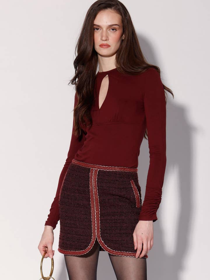 Charlie Top, Burgundy for wholesale by Walter Baker