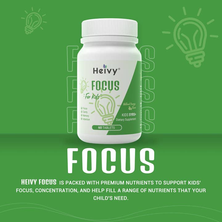 Heivy - Venta al por mayor Suplementos/vitaminas para beber - Suplemento Heivy Focus para niños