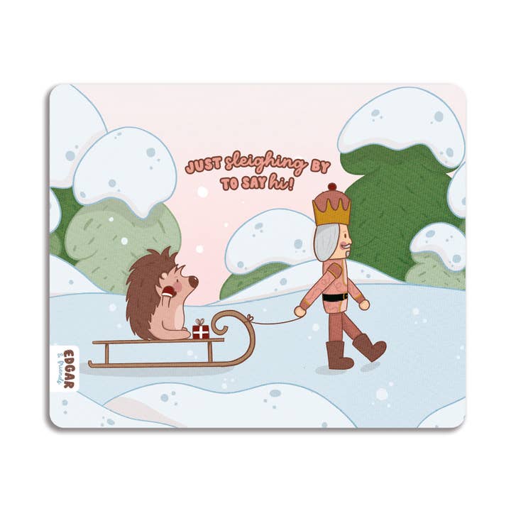 Mouse pad | Sleighing by to say hi! for wholesale by Edgar & Friends