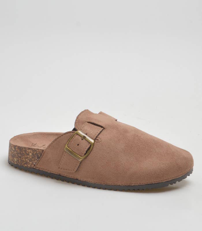 SWEET MAGIC SHOES & BAGS - Wholesale Slippers - Women's - SUEDE CLOGS WITH RUBBER SOLE