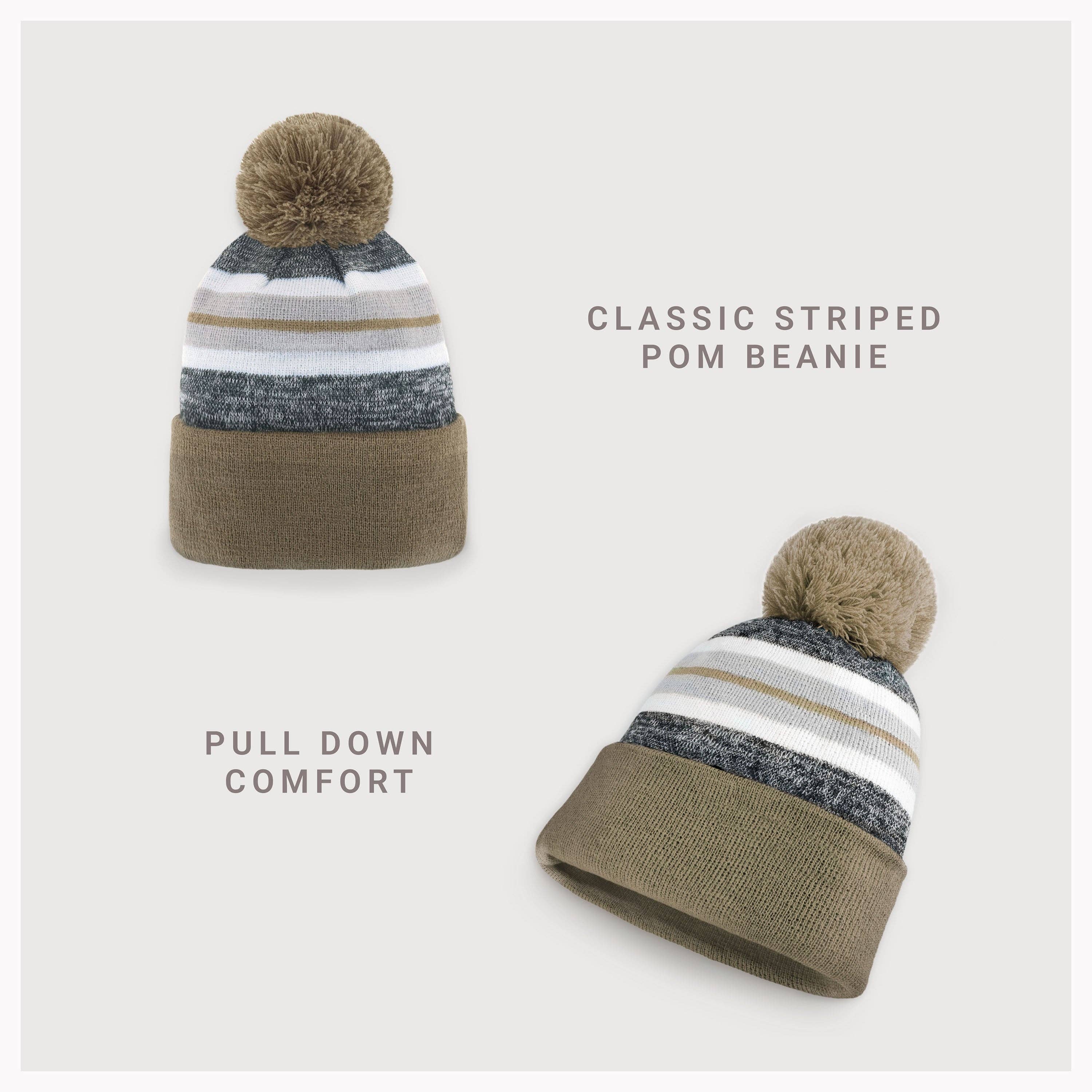 ChoKoLids - Vendita all'ingrosso Berretto - Donna - Berretto sportivo con pompon a righe CHOK.LIDS21