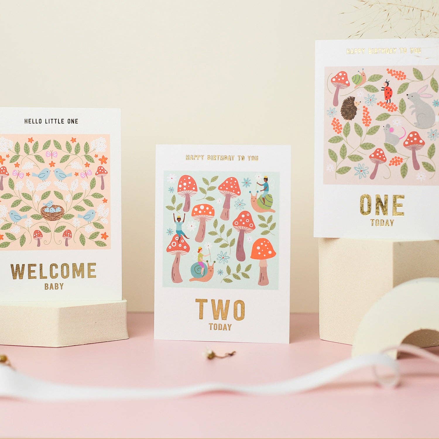 Mifkins - Wholesale Birthday Card - Woodland Antics Toadstool 2nd Birthday Card1