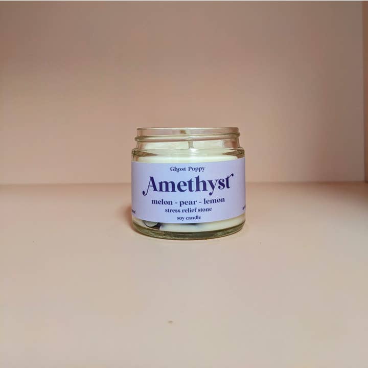 Amethyst Mini Candle for wholesale by Ghost Poppy