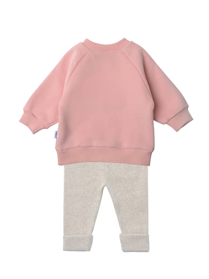 Liliput – Großhandel Oberteil-&-Leggings-Set – Kinder – Set mit Sweatshirt in rosa und Leggings "Ciao Kakao"