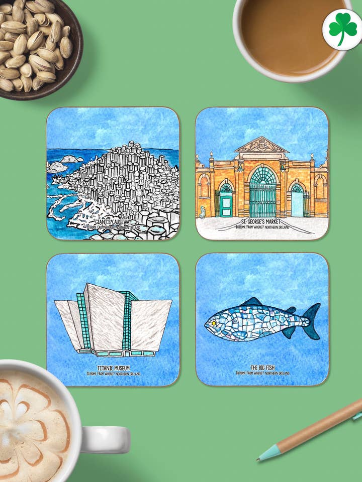 Coasters d'Irlande du Nord pour la vente par To Home From London & To Home From Where?